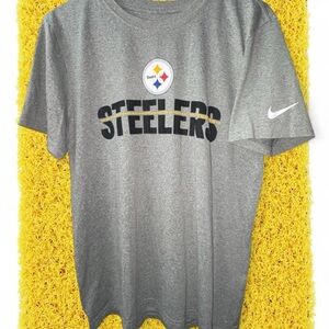 Nike Gray Pittsburgh Steelers Short Sleeve Tee with Logo